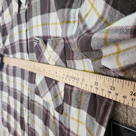 NWT Volcom Plaid To Meet U Long Sleeve Shirt $65 Button-Down Outdoor Women's M - Picture 4 of 12